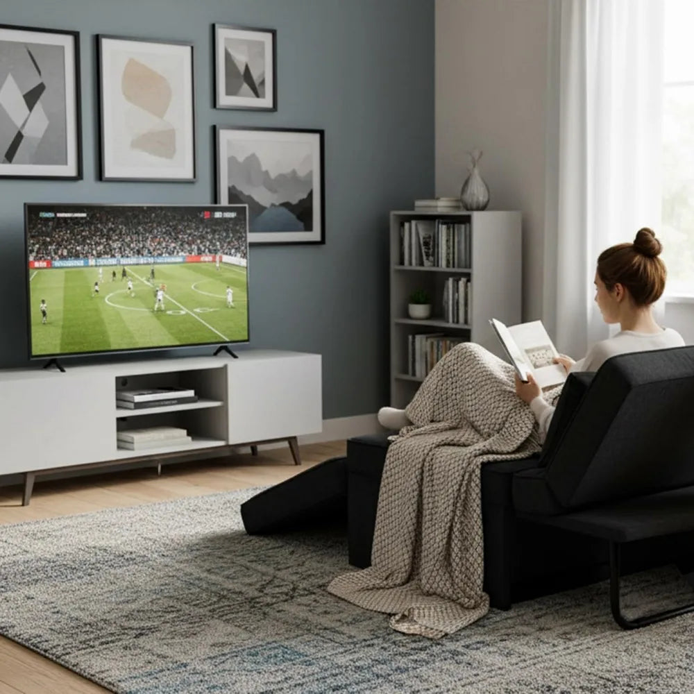 Convertible Ottoman Sleeper Chair with Adjustable Backrest and Pillow, Multi-Functional Sofa Bed for Comfortable Rest and Relaxa