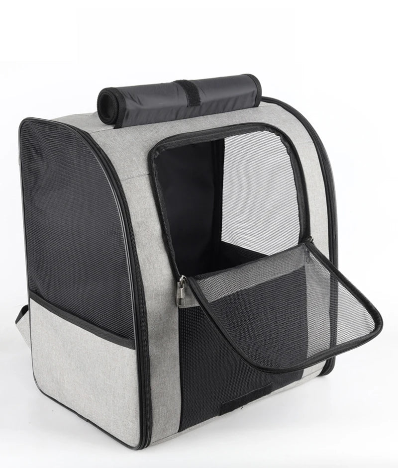 Pet Cat Backpacks Breathable Outdoor Cat Carrier Shoulder Bag for Small Dogs Cats Portable Travel Folding Backpack Pet Supplies
