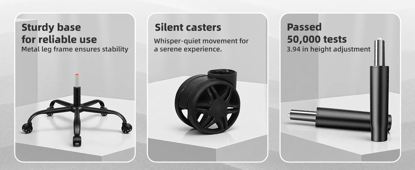 Ergonomic Executive Office Chair - High Back Chair with Headrest & Lumbar Support, Premium Home Office Chair - Adjustable Height