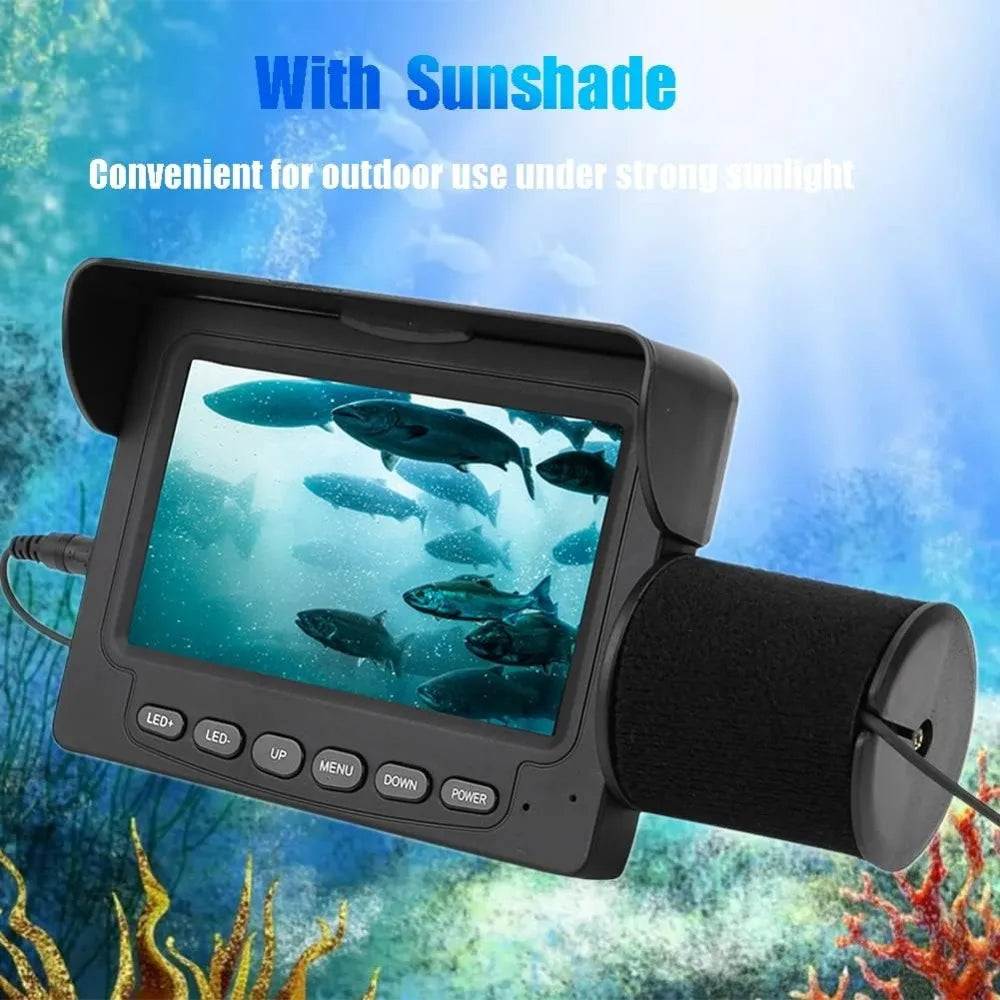 Fish Finder kit, underwater fishing camera 4.3 "display, portable video fish finder, Led brightness adjustment