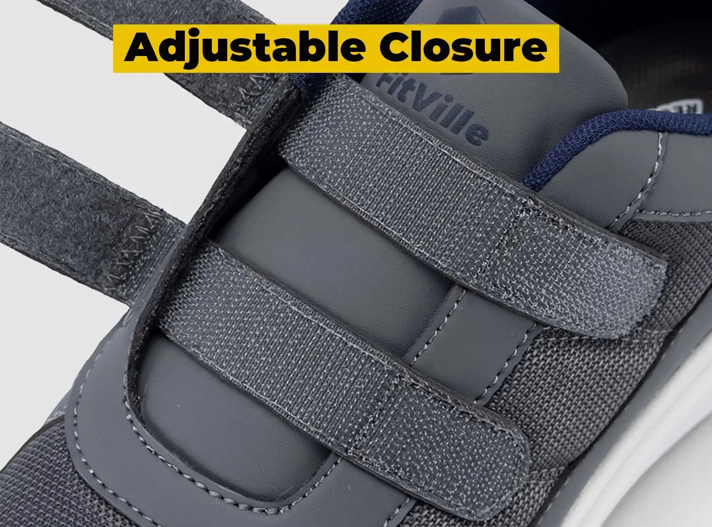 Extra Wide 4E Men'S Diabetic Shoes Senior Causal Shoe Relieve Neuropathy Suitable For Swollen Foot Pain With Arch Support