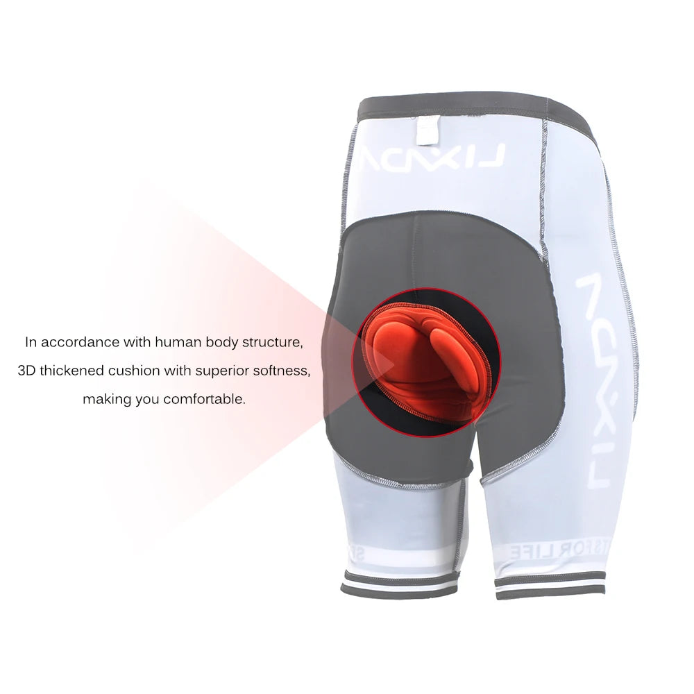 Men Breathable Quick Dry Comfortable Short Sleeve Jersey and Padded Shorts Cycle Clothing Set Riding Sportswear