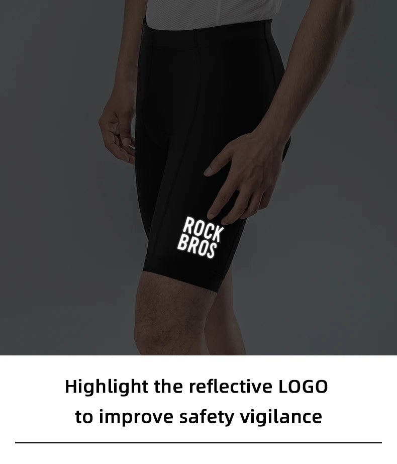 ROCKBROS Men's Cycling Shorts 3D Gel Pad Cycling Underwear Anti-Slip Breathable Bike Bicycle Liner Shorts Men MTB Road Riding