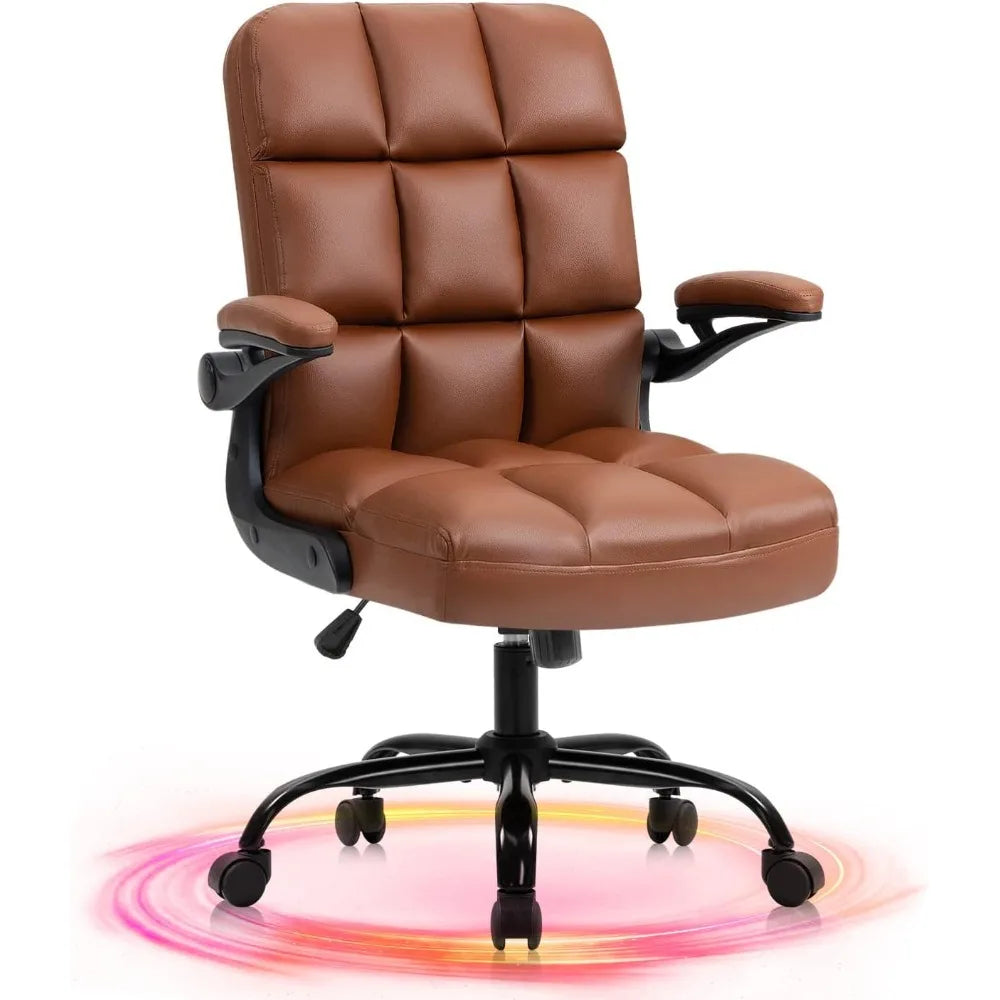 Home Office Chair Ergonomic Desk Executive Chair Computer Task Chair, Rolling Swivel Chair with Arms,
