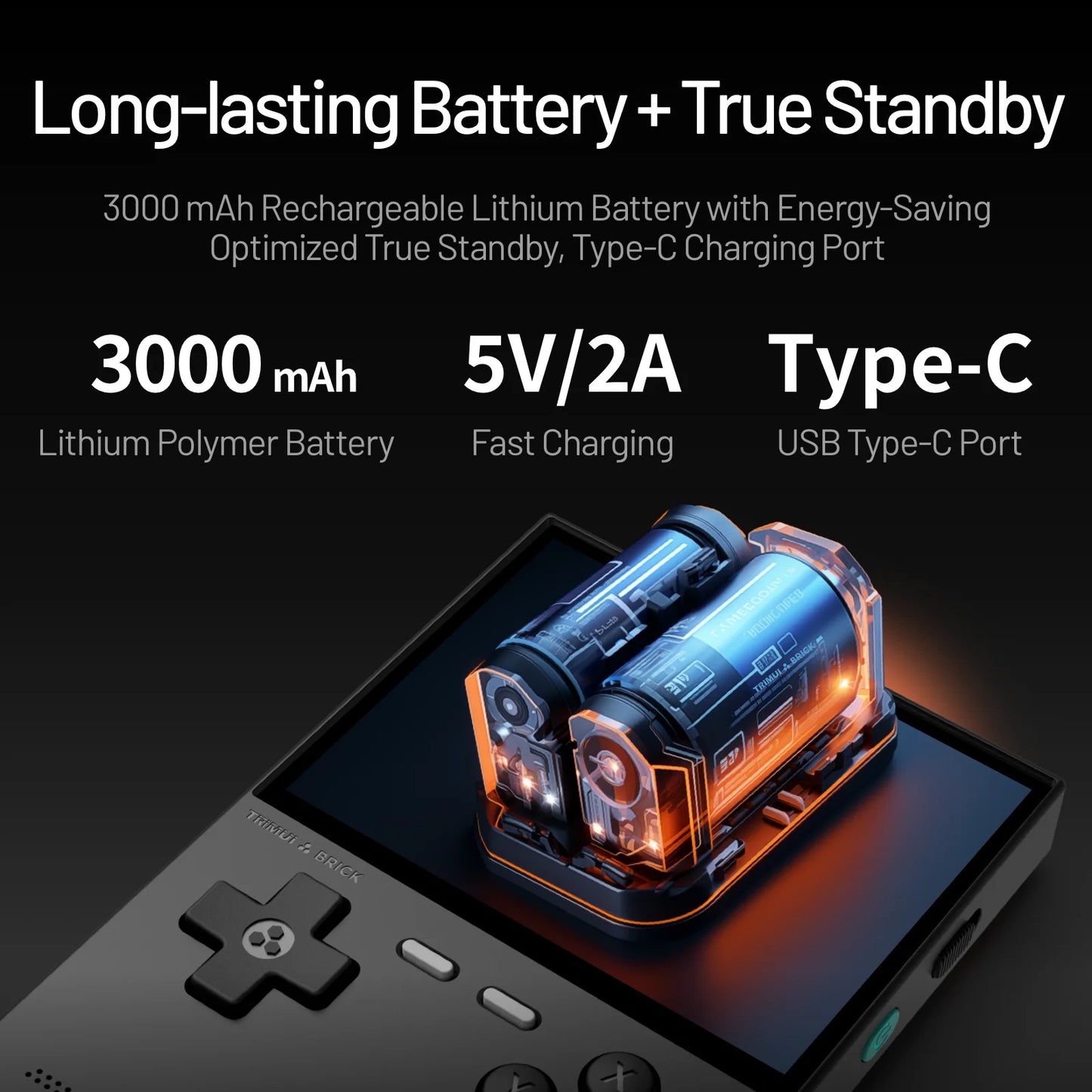 Trimui Brick Retro Handheld Gaming Console - 3.2-Inch HD IPS Screen, Allwinner A133P Chip, Supports Up to 1TB Expansion