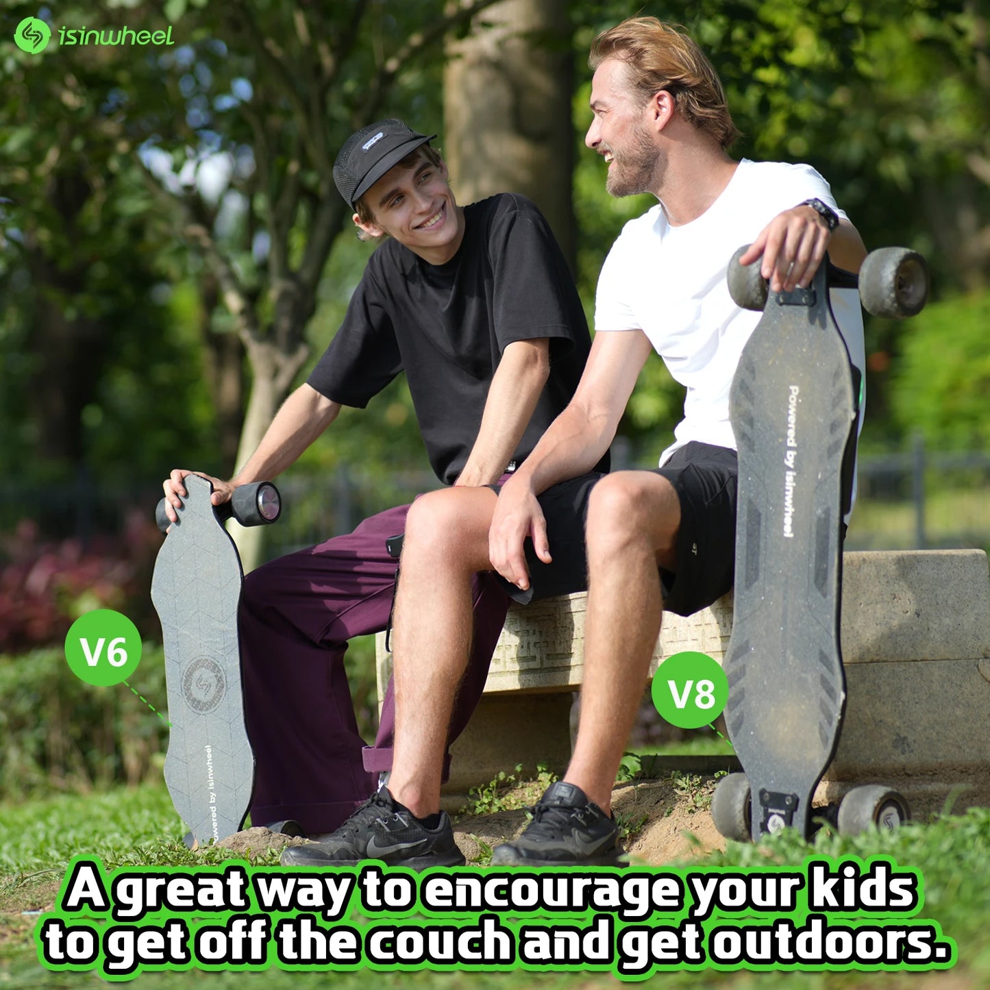 Isinwheel V6 Adult Electric Skateboard 25.2V 2Ah Battery Four-wheel  E-skateboard 74*51mm tire  E-scooter