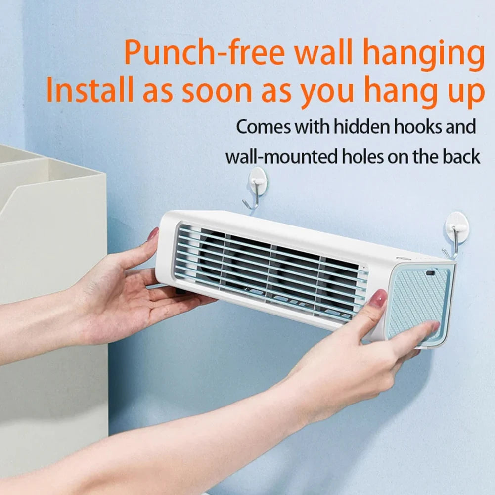 Leafless  Fan Remote Control Strong Wind Electric Fan LED Desktop Standing Fan for Bedroom Living Rooom Bathroom