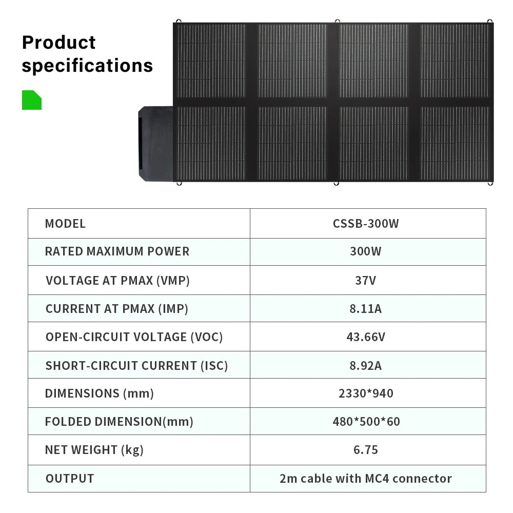 200W/300W Solar Power Monocrystalline Outdoor RV Solar Panel Module for Off Grid Waterproof/Portable Solarpanels