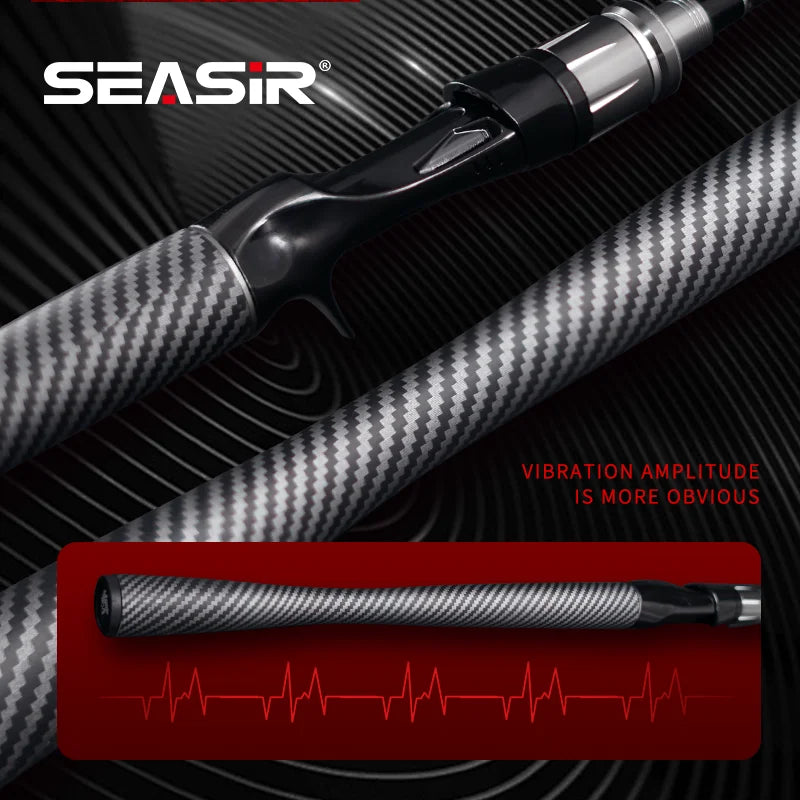 Seasir Grandmaster Spining & Casting Fihsing Rod Carbon Cloth 6kg Weight Smooth Ceramic Guide Ring Lure Weight 4-22G 1.8M-2.4M