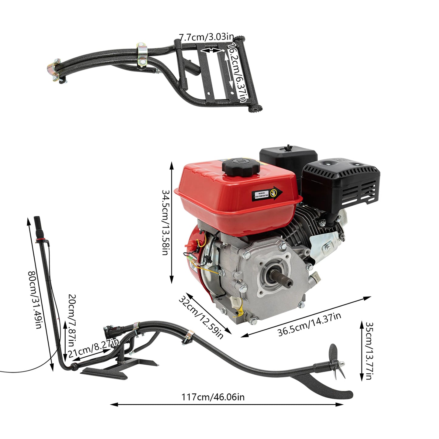 4-Stroke 7.5 HP Outboard Motor Single-cylinder Heavy Duty Fishing Boat Engine Air-cooled For Small Fishing Raft Boat