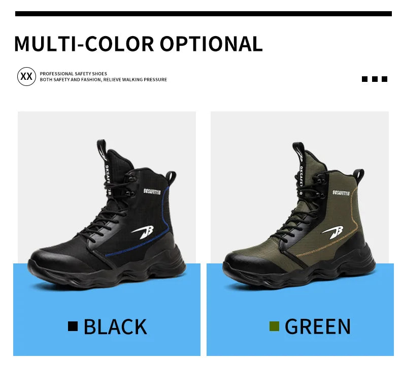 Fashionable breathable anti-smash and anti-puncture safety shoes