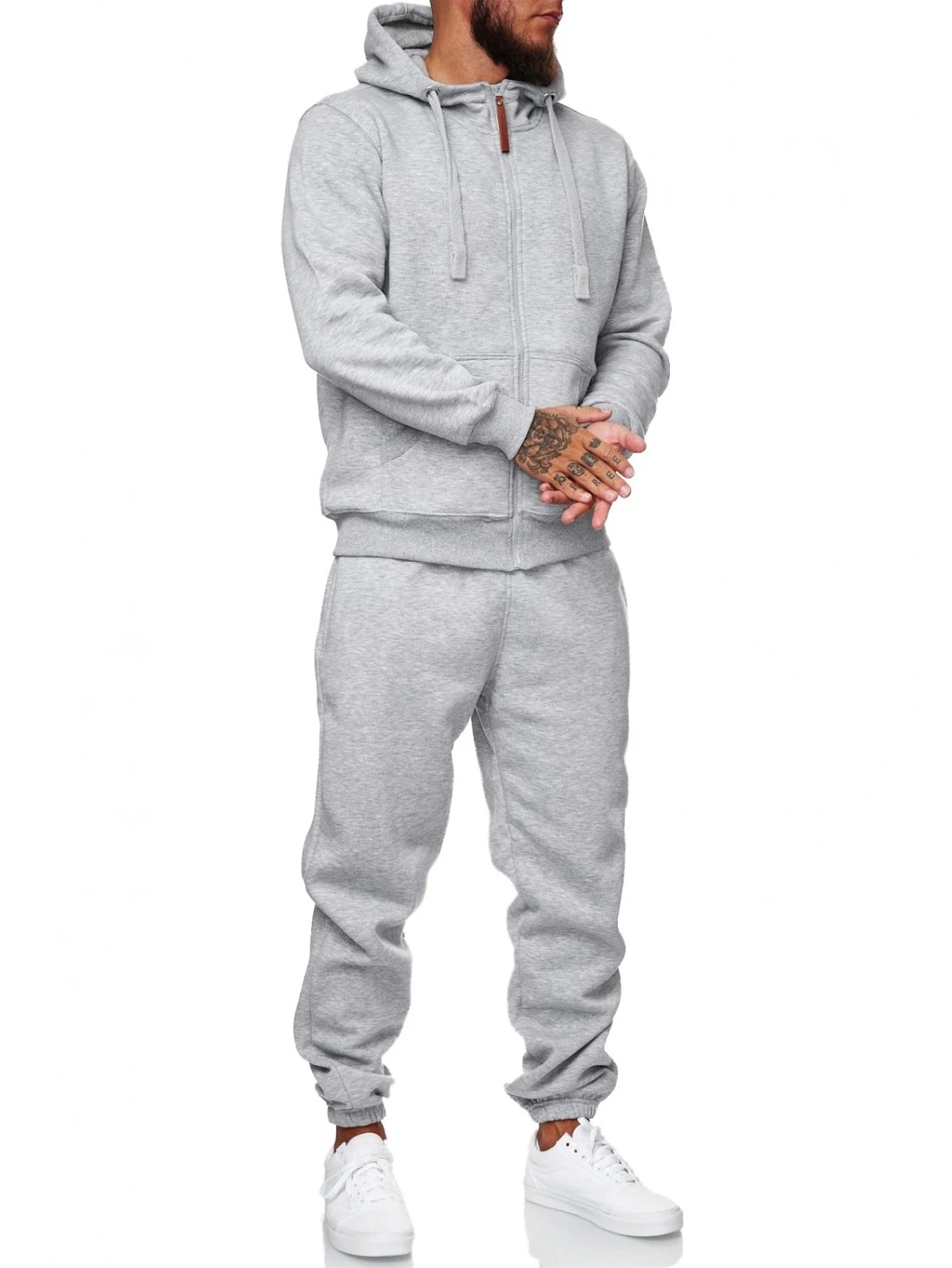 Sweat suits men Tracksuits 2 Piece sets Athletic Jogging suits Hoodie Casual Long Sleeve Zipper Outfits for men