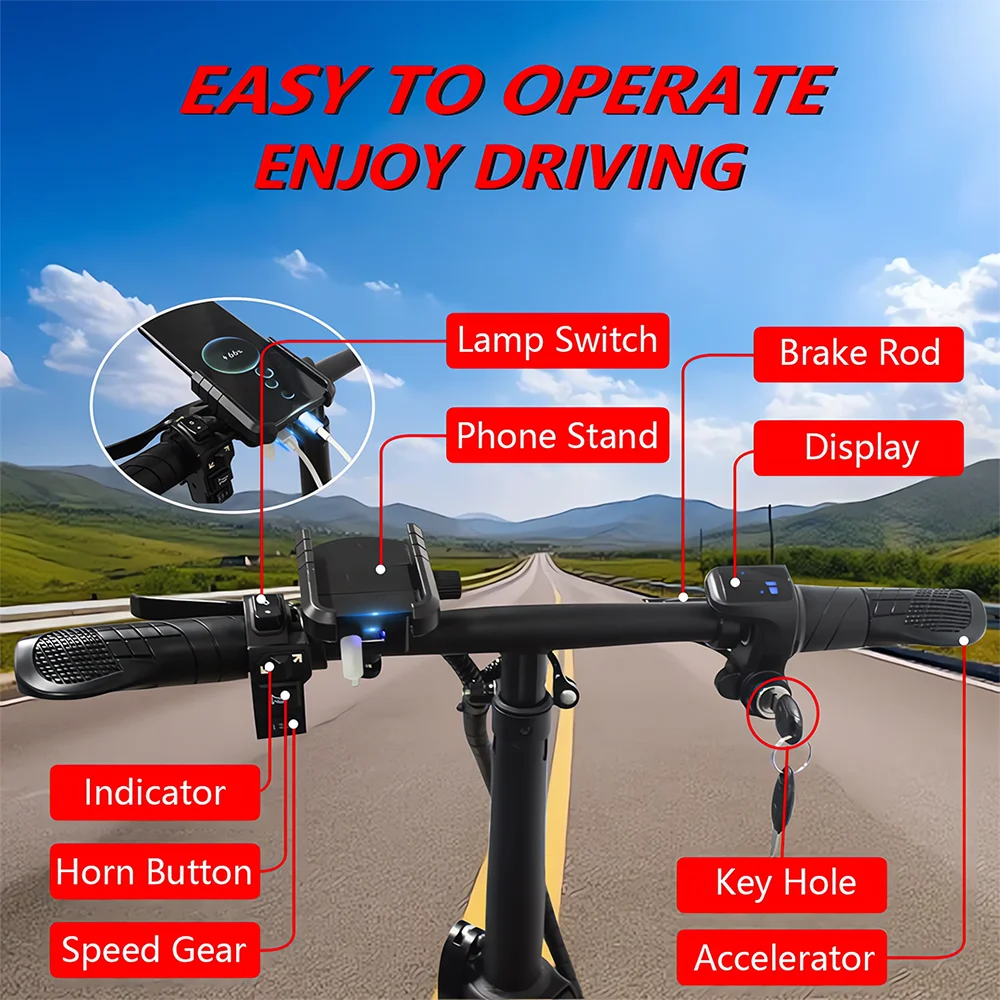 Deepower 14 Inch Foldable Electric Bicycle 400W Motor 48V 15AH Adult Mini Electric Bike Suitable for City Commuting Travel EBike
