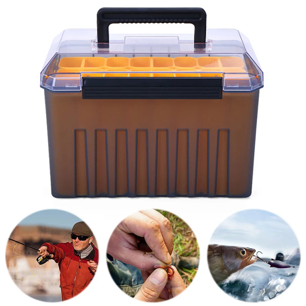 24 Grids Webfoot Octopus Egi Storage Organizer Box Minnow Squid Jig Hard Bait Container Fishing Storage Box