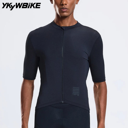 YKYWBIKE Man's Cycling Jersey Summer Road Bike Shirt Breathable Bicycle Jersey Short Sleeve UV Protection