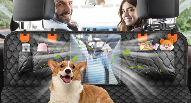 Back Seat Extender for Dogs Holds 400LBS Non-Slip Dog Car Seat Cover for Backseat Hardbottom Waterproof  for Car Universal Size