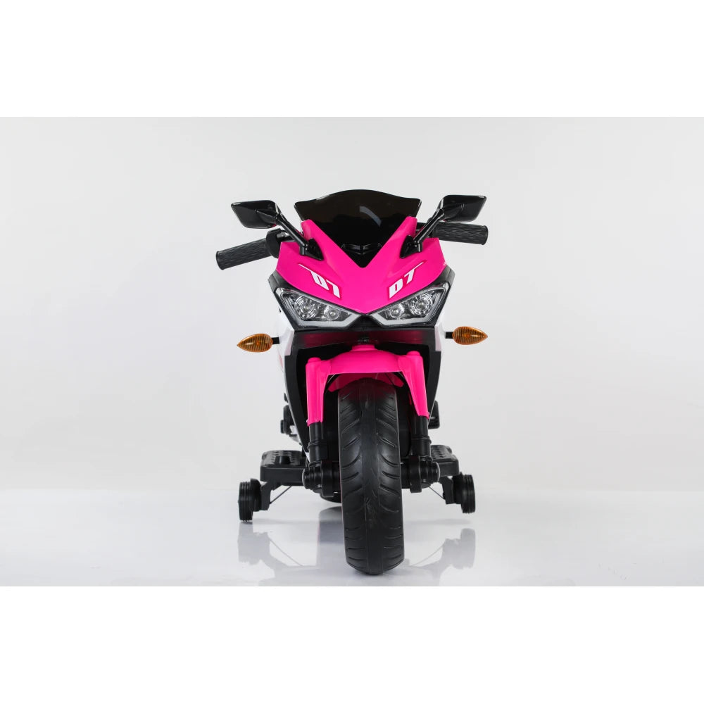12V Electric Motorcycle Kids Ride-On Car for 3-6 Years Boys Girls 3-Wheel Colorful Flashing Light Wheels Outdoor Fun Gift