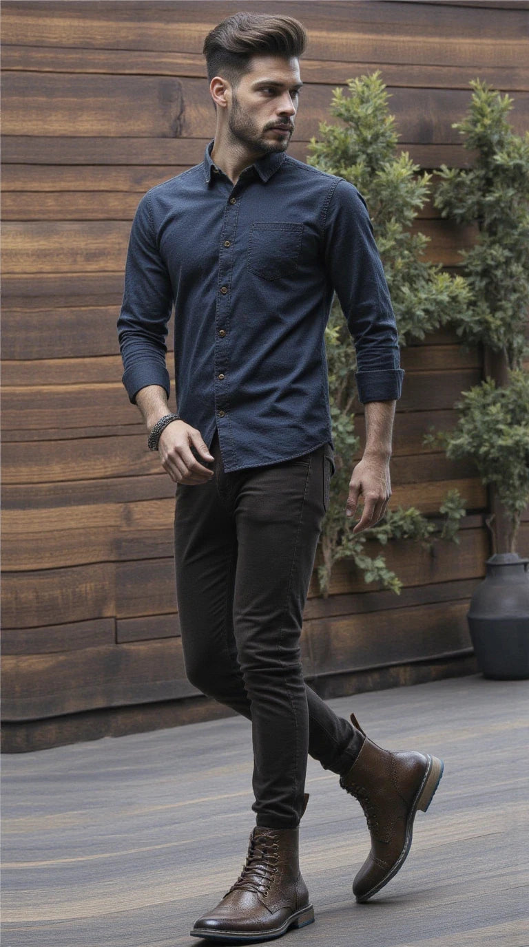 Men Ankle Boots Fashion Brand Comfortable Casual Men Boots