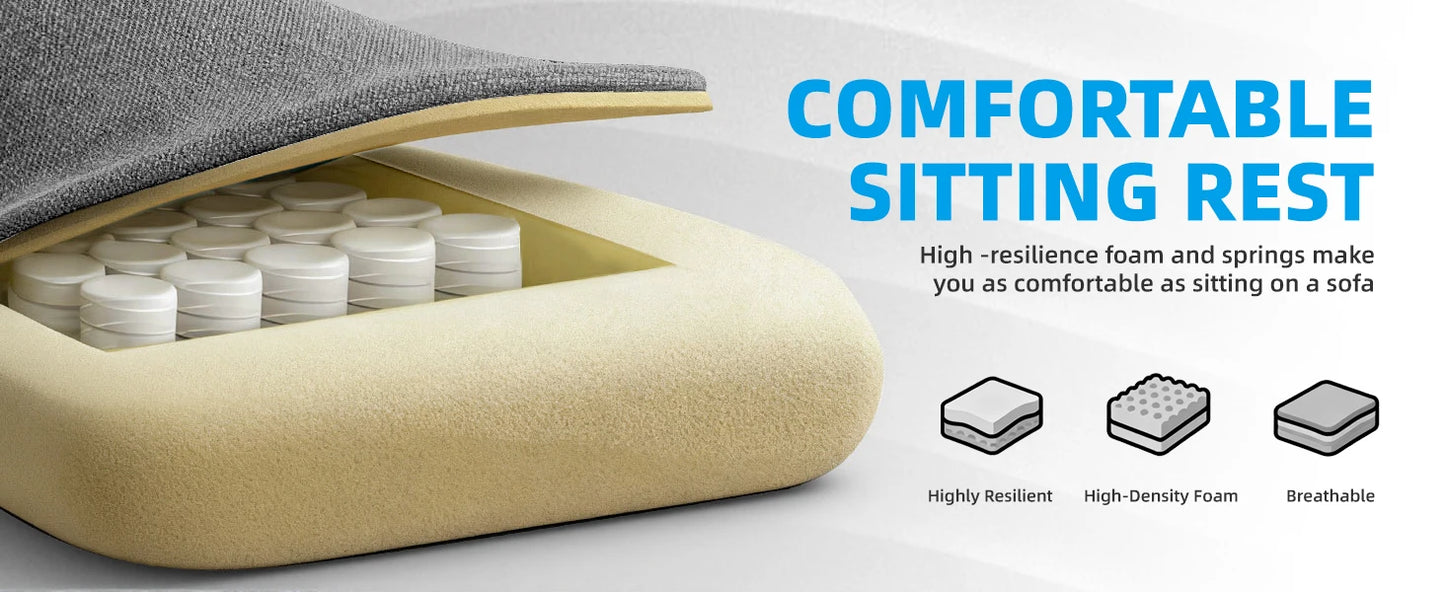 Ergonomic Executive Office Chair - High Back Chair with Headrest & Lumbar Support, Premium Home Office Chair - Adjustable Height