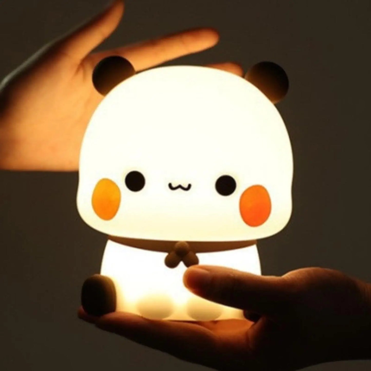 Cartoon Panda Led Night Light Cute Animal Lamp for Kids Bedside Bedroom Living Room Decorative Adjustable 3 Level Silicone Night