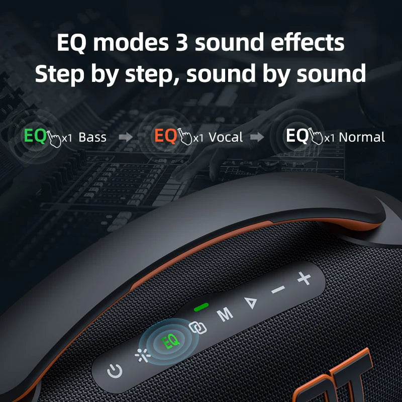 Zealot P12 Speaker 60W Portable Bluetooth Speaker with IPX6 Waterproof, Comfortable handle,Controllable lighting,TWS,AUX