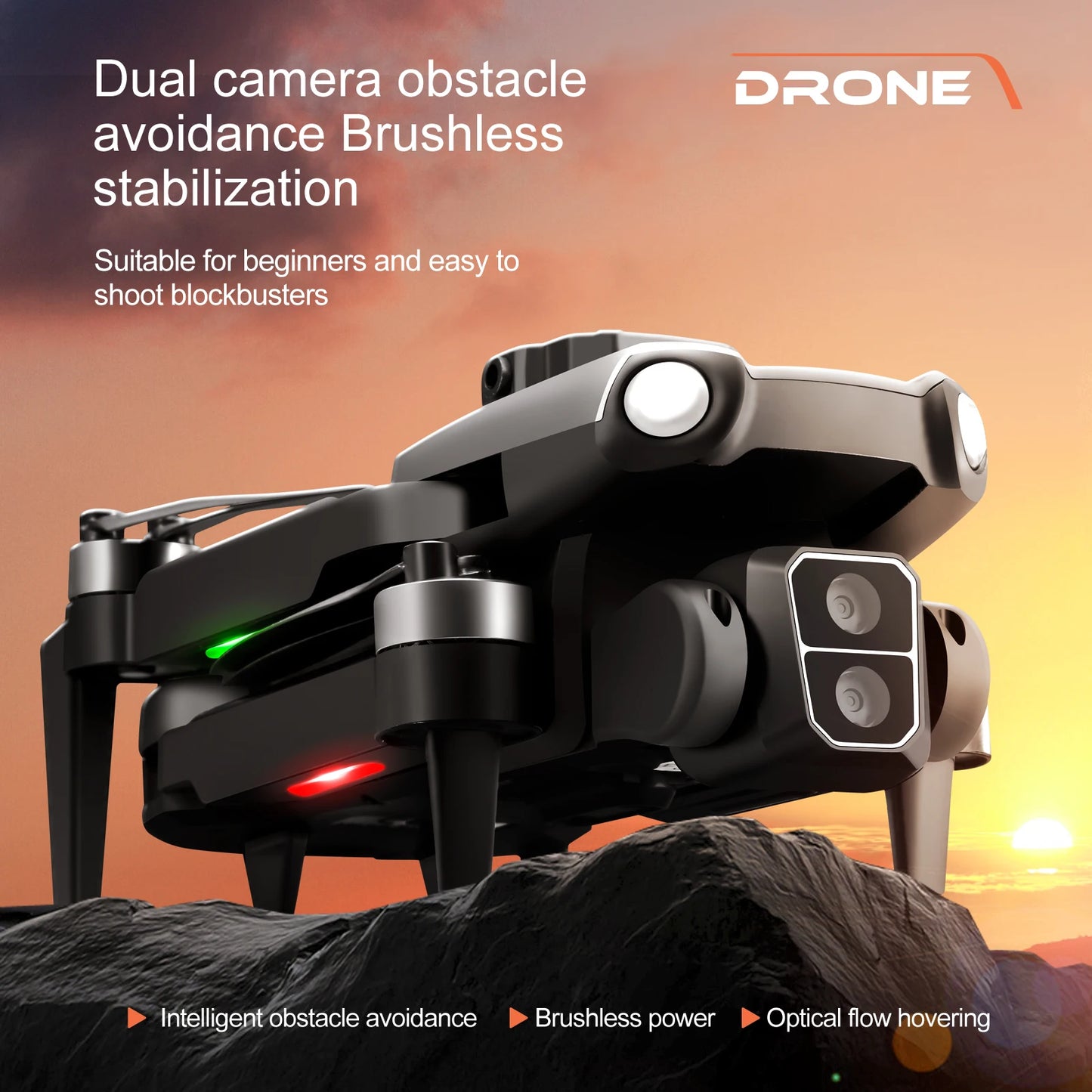 M8 Pro  Drone Professional Mini Dron WIFI Optical Flow Localization 3sided Obstacle Avoidance Quadcopter Toy Gift
