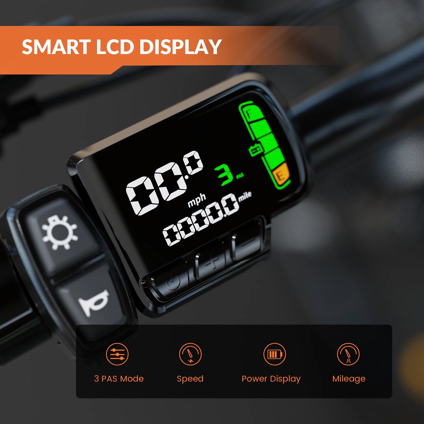 5TH WHEEL EB17lite Electric Bike, 500W Motor, 468Wh Removable Battery, 37KM/H Max Speed, Color LCD Display, Front Suspension