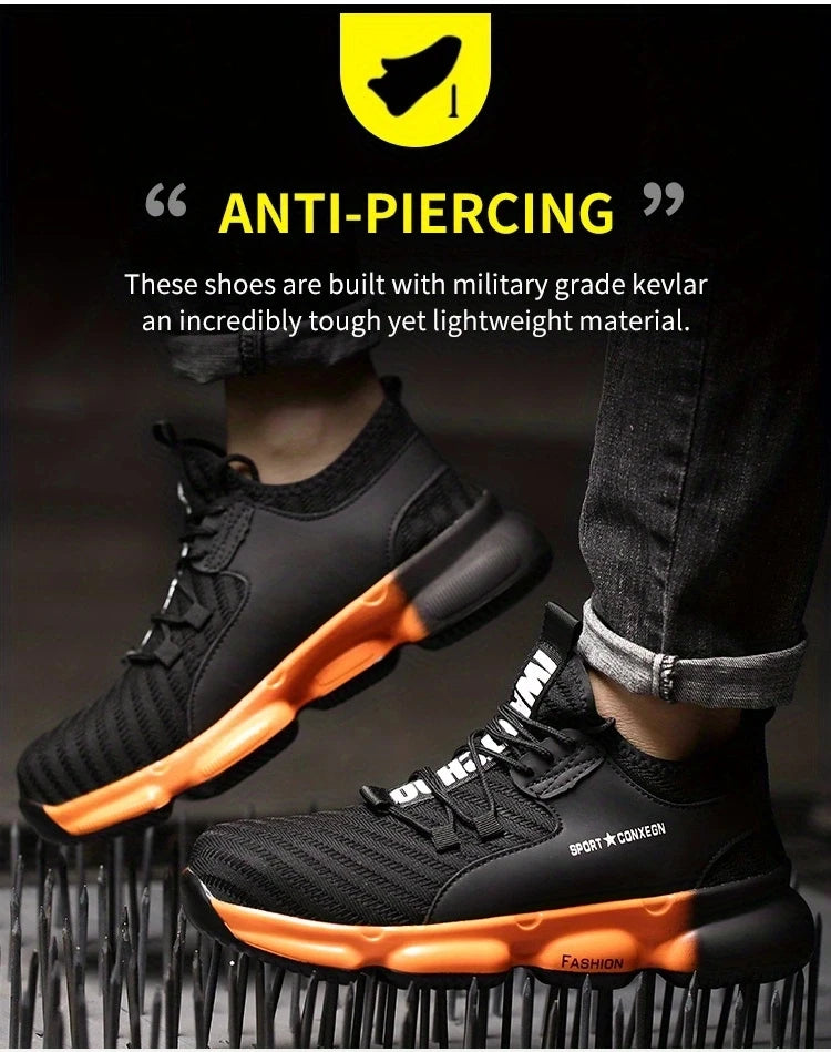 Anti-smash, anti-puncture, breathable, fashionable and comfortable safety shoes