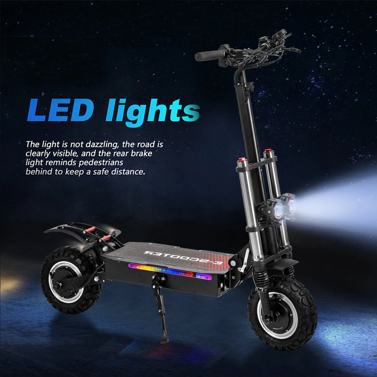 6000W High Power Adult Electric Scooter  Off-Road Commute Foldable 60V 38Ah Large Battery 60 Miles Range 50 Mph Fast E-Scooter