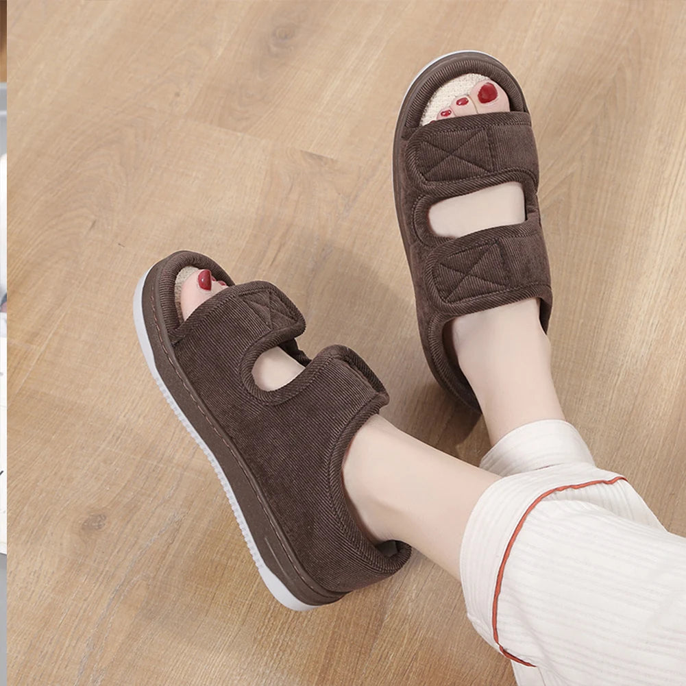 Diabetic Shoes Open Toe Diabetic Slippers Adjustable Elderly Sandals Breathable Orthopedic Footwear for Women and Men