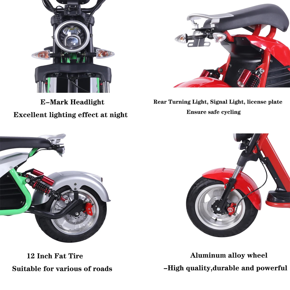 Adult Electric Motorcycle 3000W Motor Max Speed 70 KM/H 18 Inch Fat Tire  60V30AH Mileage 60-80KM  2 Wheel E Scooter