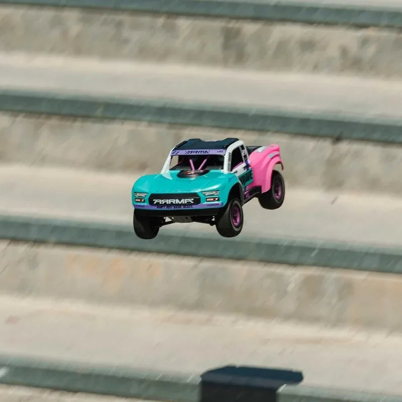 RC Truck Mojave GROM 4X4 223S BLX BRUSHLESS Small Scale Desert Truck RTR with DSC, Battery & Charger Included, Teal, ARA23