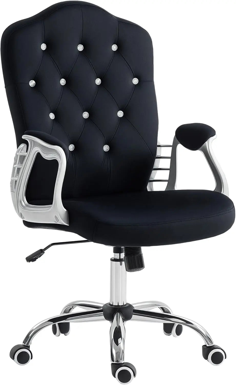 Home Office Chair with Adjustable Height Tilt Function Black