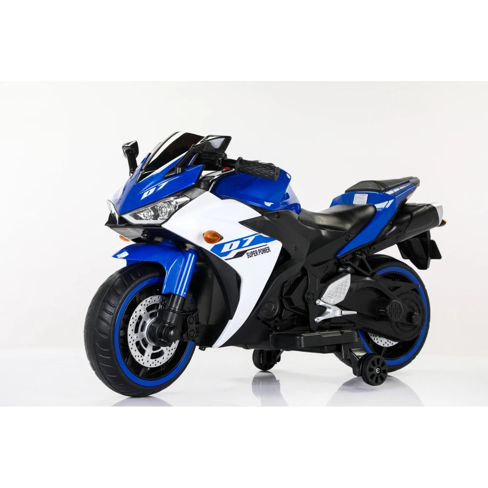 12V Electric Motorcycle Kids Ride-On Car for 3-6 Years Boys Girls 3-Wheel Colorful Flashing Light Wheels Outdoor Fun Gift