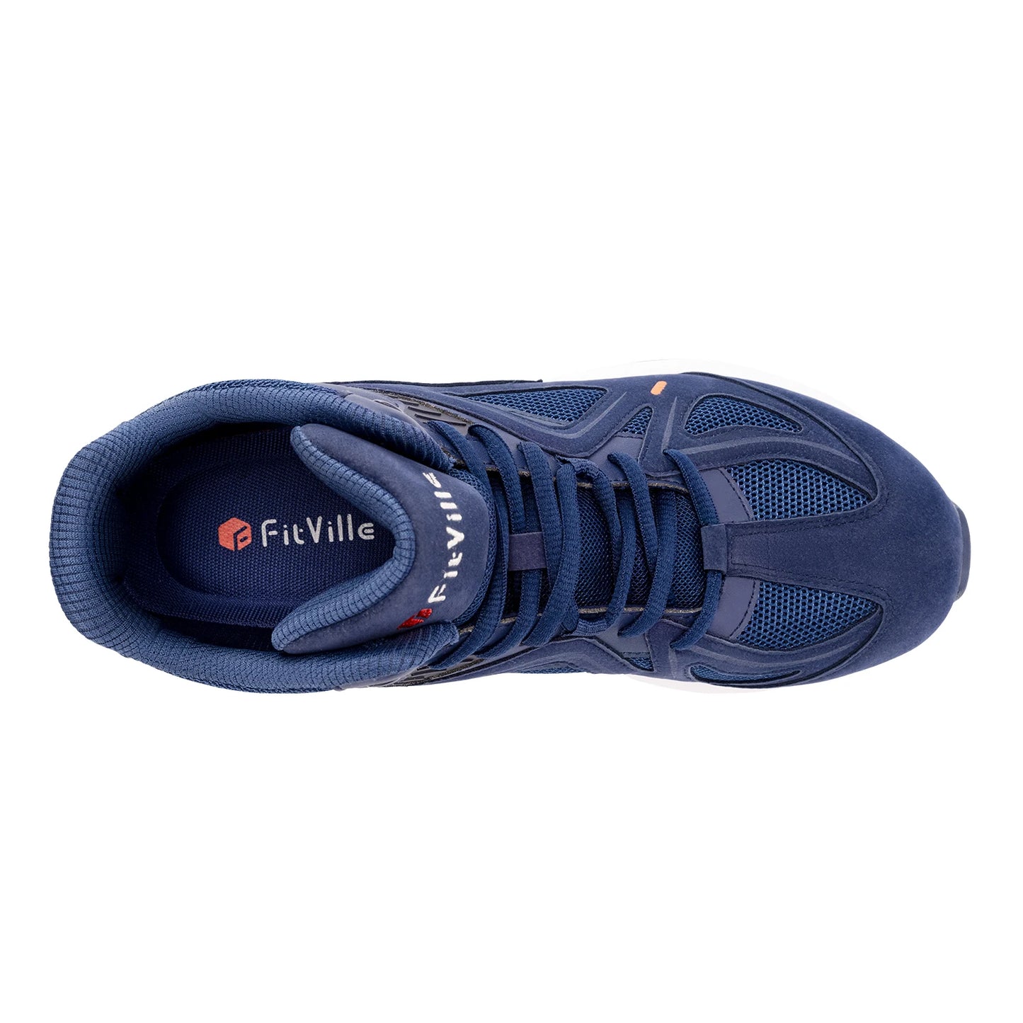 FitVille Men's High-Top Basketball Shoes Widened Lightweight Casual Sneakers Breathable For Male Swollen Feet Relieve Pain