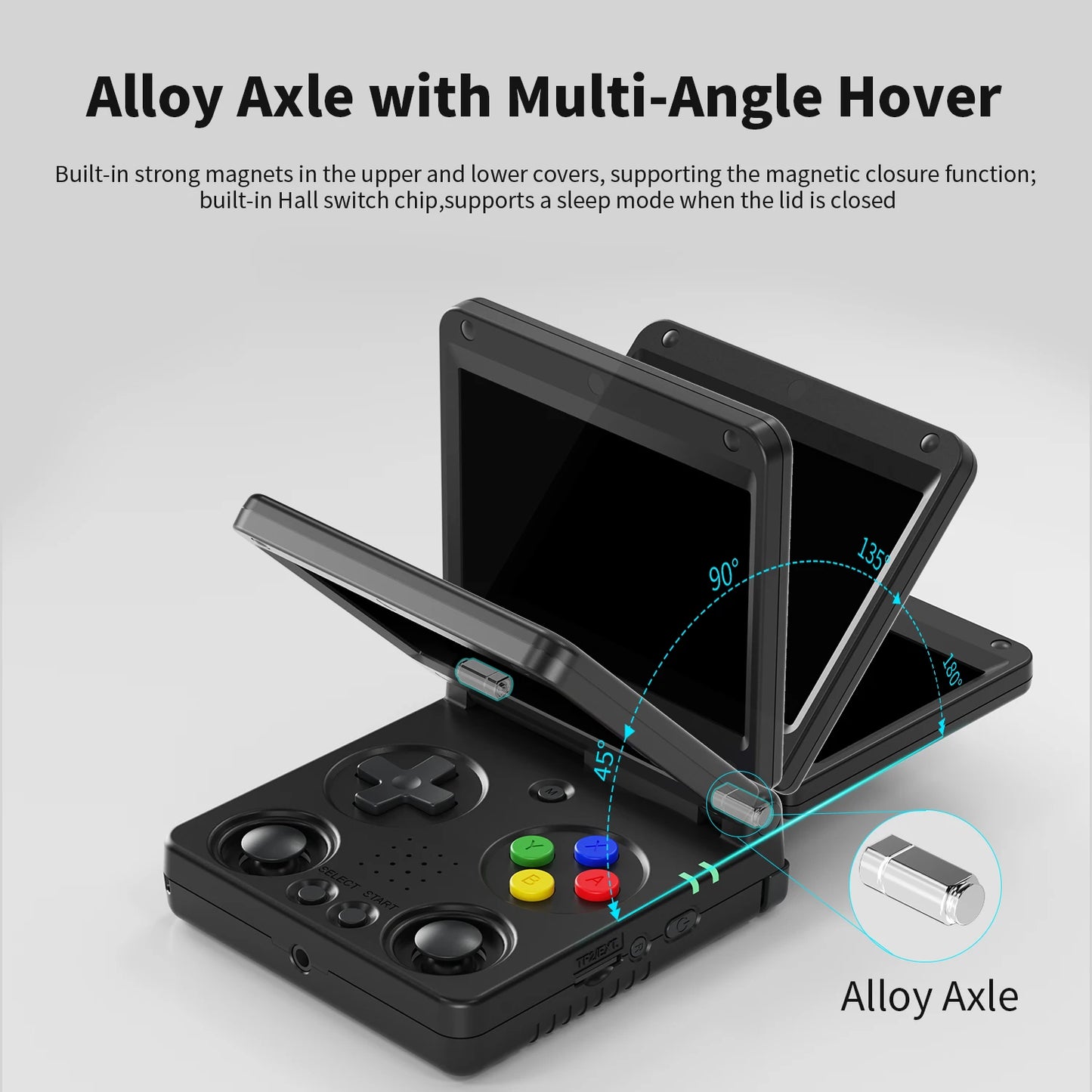 Anbernic RG34XXSP Retro Flip Handheld Game Console 3.4" IPS 720*480 Screen Linux 64-bit 3300mAh Collapsible Video Gaming Player