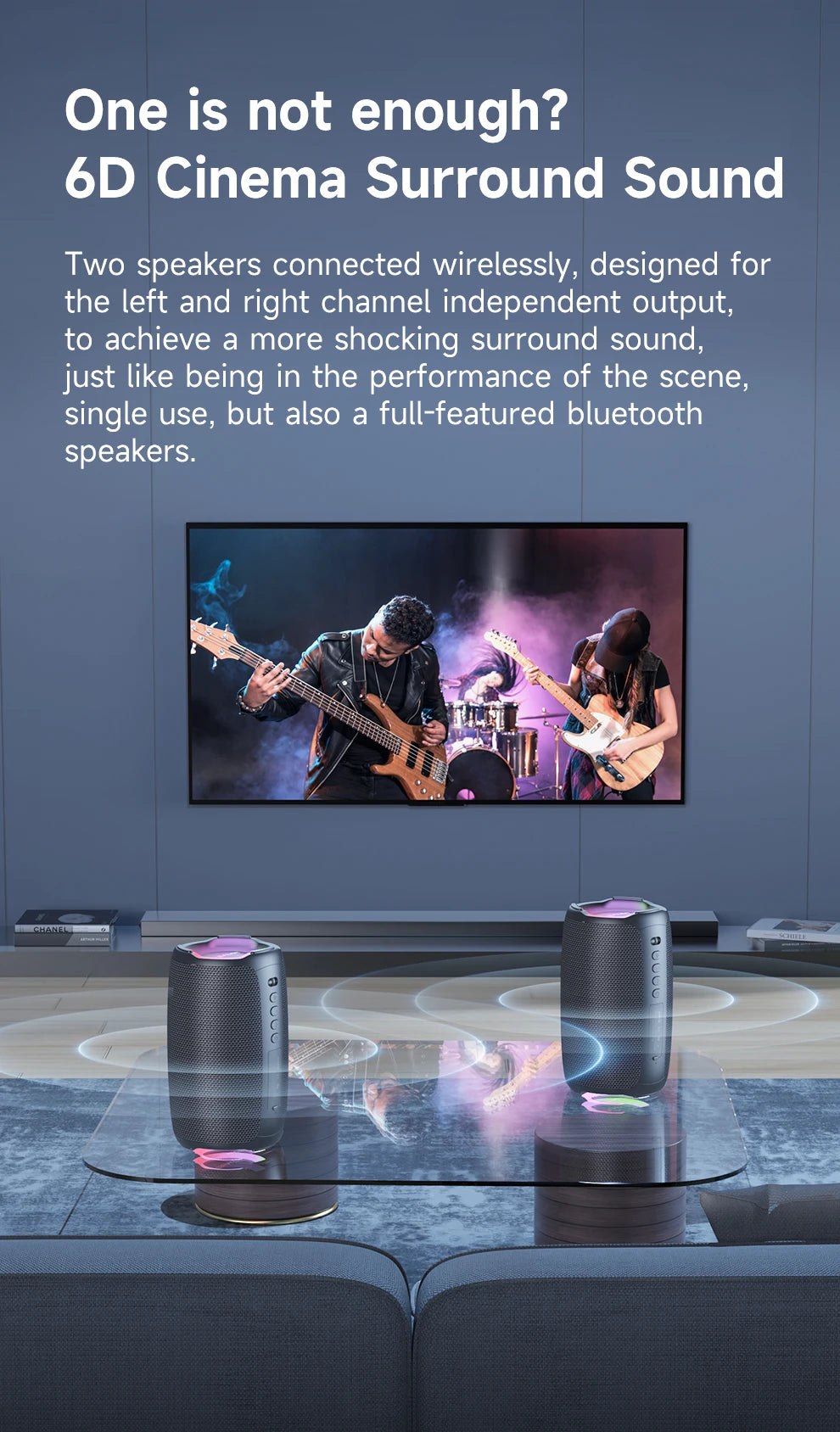 Zealot-S61 Bluetooth Speaker,with IPX6 Waterproof Protection and Outdoor Bass Sound for Backyard and Beach Party,10W Loudspeaker