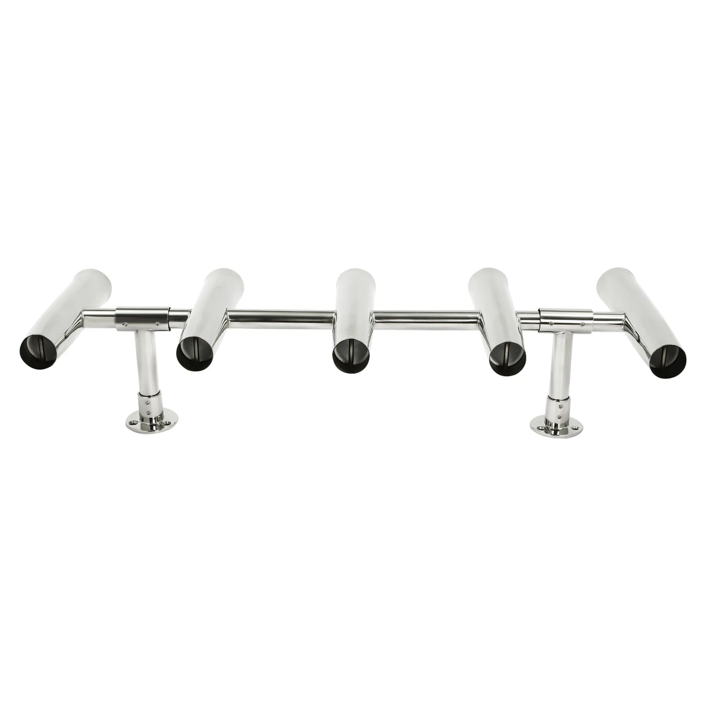 5-Tube Fishing Rod Holder Deck Mount Adjustable Fishing Rod Holder Bracket Stainless Steel Boat Fishing Rod Pod