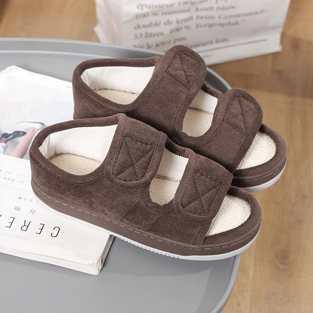 Diabetic Shoes Open Toe Diabetic Slippers Adjustable Elderly Sandals Breathable Orthopedic Footwear for Women and Men