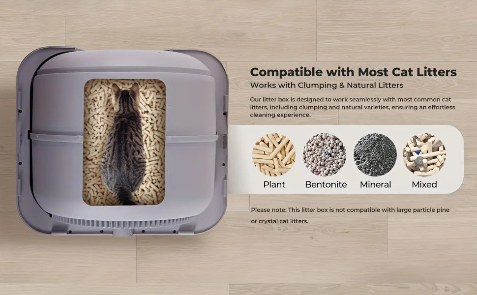 Lunapurr Self Cleaning Litter Box,Large Capacity Automatic Cat Litter Box Self Cleaning for Cats, App Control,Safety Protection