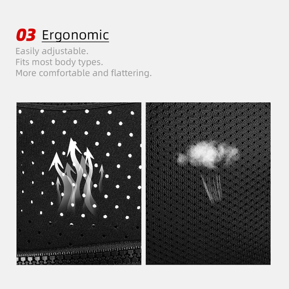 Sports Chest Bag Waist Bag Large Capacity Front Chest Pack Running Vest Bag With Built-In Phone Holder Reflective Workout Bag