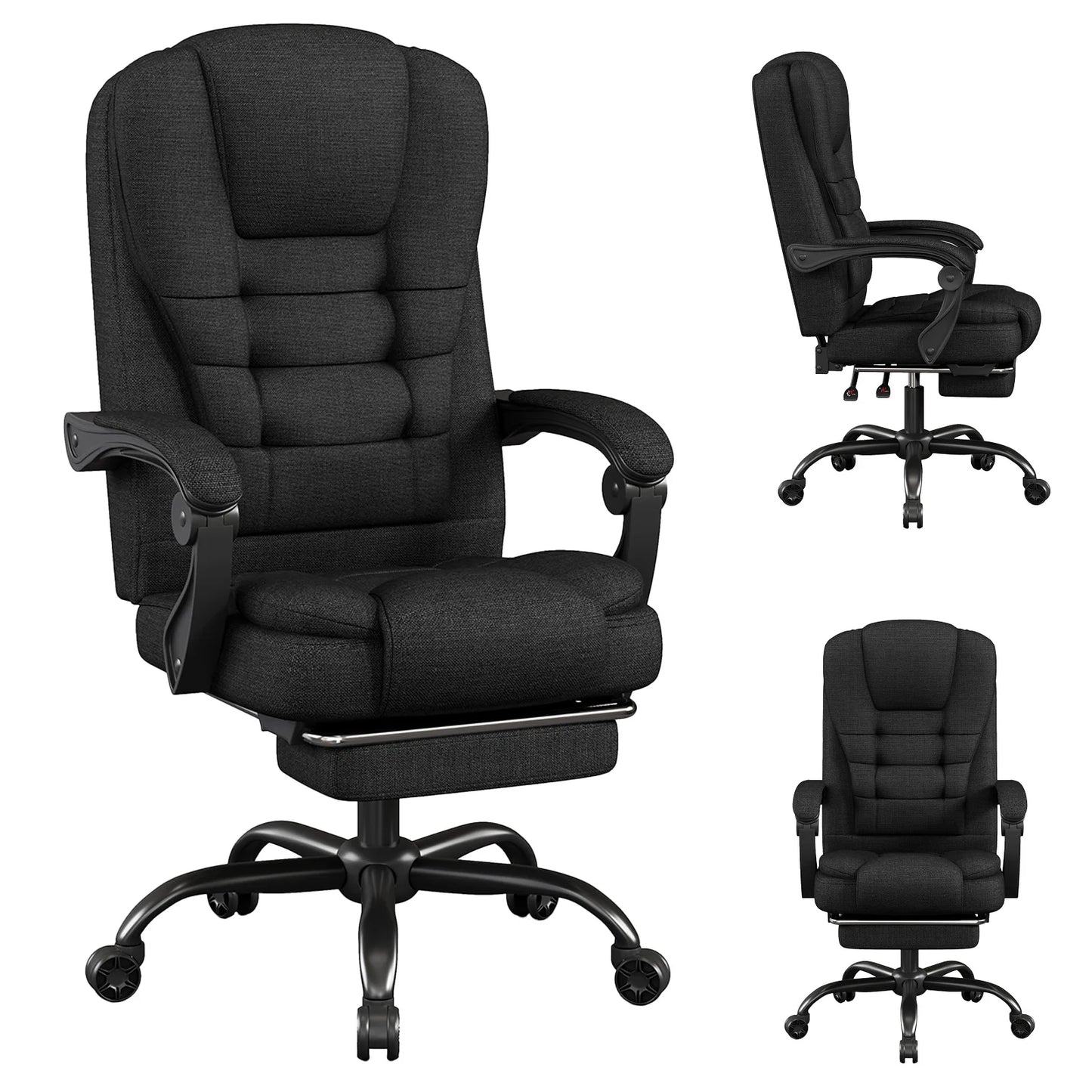 Ergonomic Executive Office Chair - High Back Chair with Headrest & Lumbar Support, Premium Home Office Chair - Adjustable Height