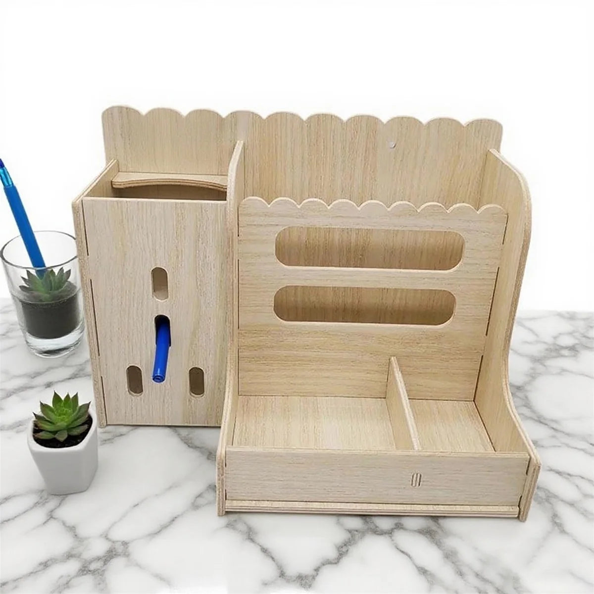 Rabbit Hutch with Hay Feeder and Water Bottle Combo Set - Wooden Guinea Pig Cage Accessories for Small Animals