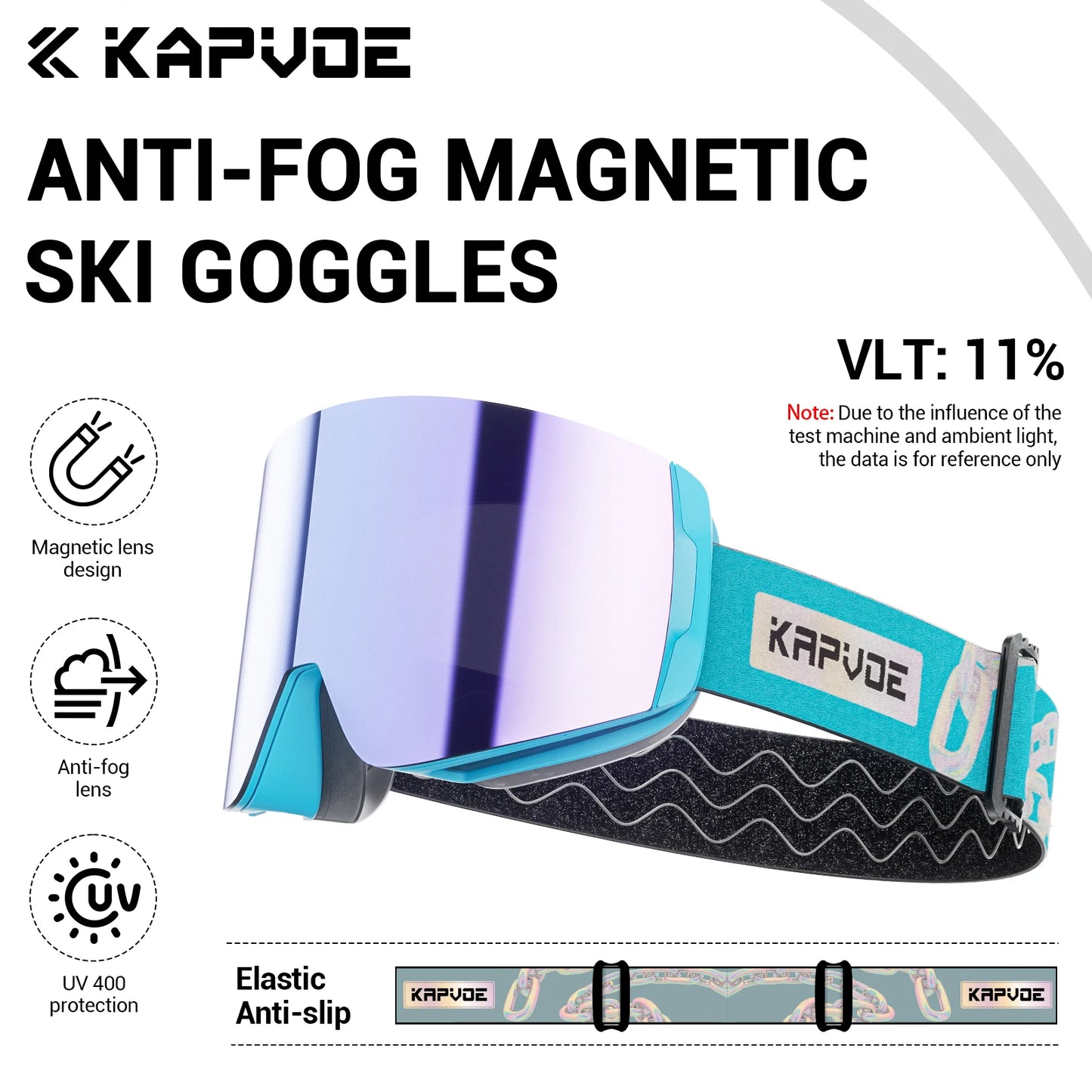 KAPVOE Ski Goggles Double Layers Anti-fog Big Ski Glasses Skiing Mask Snowboard Eyewear Outdoor Men Women UV400 Snow Goggles New