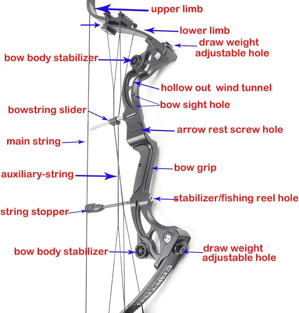 Recurve Bow American Hunting Bow 320FPS Draw Weight 40-55lbs Adjustable Compound Bow Right Hand for Archery Hunting Fishing Shoo