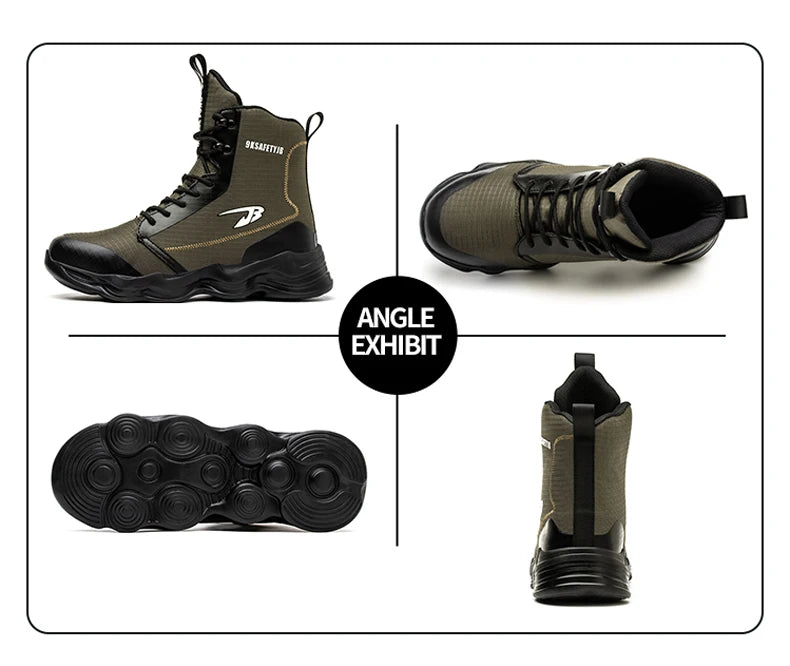 Fashionable breathable anti-smash and anti-puncture safety shoes