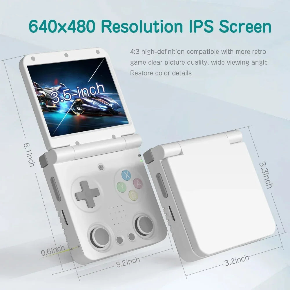Miyoo Flip V2 Fold Handheld Game Players Consoles Portable Video Game 3.5'' IPS Linux System Retro Game Console Collapsible Gift