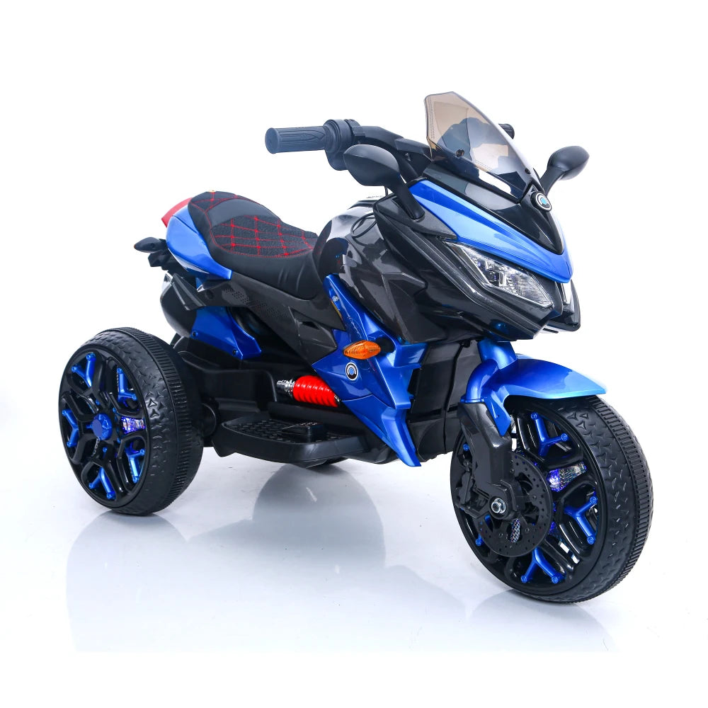 12V Kids Motorbike: Features Training Wheels, Manual Hand Throttle Control, Sparkling LED Tires, and a Premium PU Seat