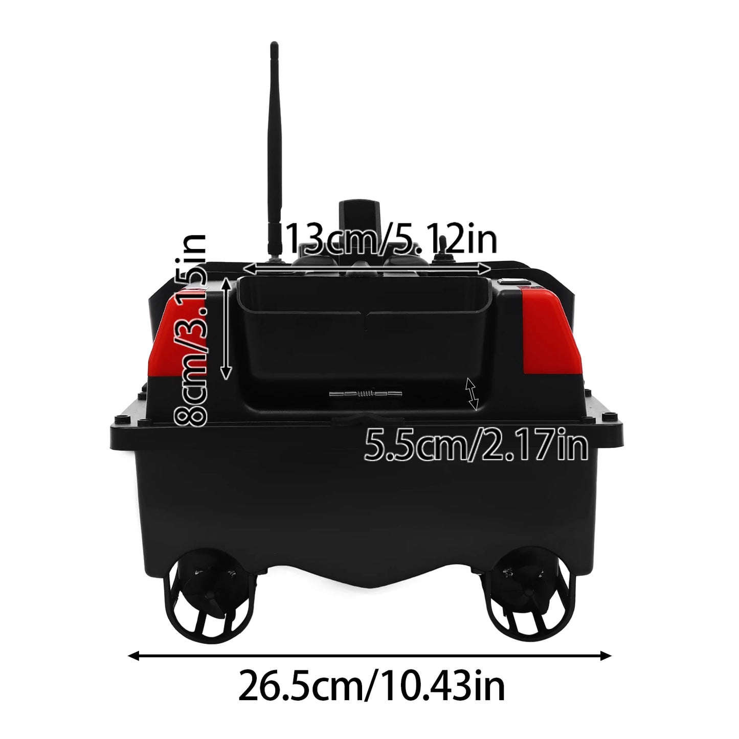 RC Fishing Bait Boat with Depth Sounder and GPS 3 Boxes Bait Boat Fishing Boat w/Remote Control Auto Return RC Fish Boat