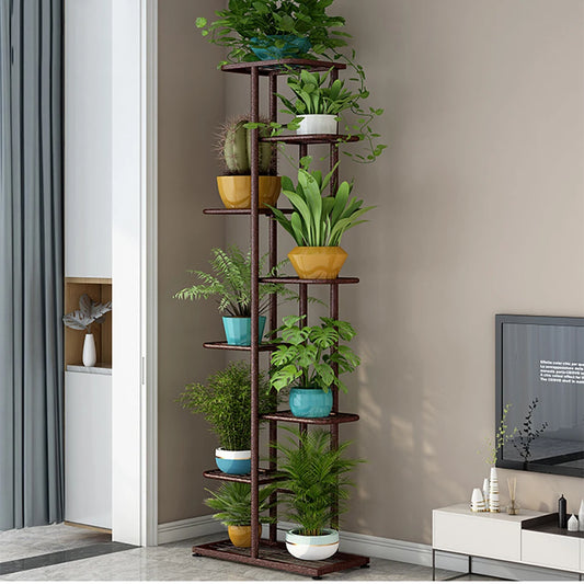 8 Tier Metal Plant Stand Metal Rack, Multiple Flower Pot Holder Shelves Corner Rack, Planter Shelf Display Rack Storage
